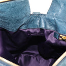 Miu Miu Hand Bag Leather 2way Blue Gold Auth ki6671SAM-22