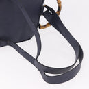 GUCCI Bamboo Backpack Suede Navy Gold 003 2058 0016 Auth ki6672A-10