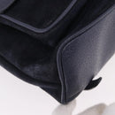 GUCCI Bamboo Backpack Suede Navy Gold 003 2058 0016 Auth ki6672A-16