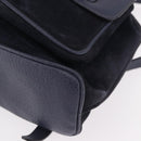 GUCCI Bamboo Backpack Suede Navy Gold 003 2058 0016 Auth ki6672A-17