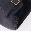 GUCCI Bamboo Backpack Suede Navy Gold 003 2058 0016 Auth ki6672A-19