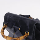 GUCCI Bamboo Backpack Suede Navy Gold 003 2058 0016 Auth ki6672A-6
