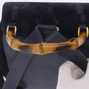GUCCI Bamboo Backpack Suede Navy Gold 003 2058 0016 Auth ki6672A-7