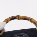 GUCCI Bamboo Backpack Suede Navy Gold 003 2058 0016 Auth ki6672A-8