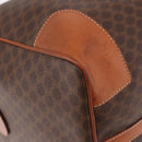 CELINE Macadam Canvas Boston Bag PVC Leather Brown Gold Auth ki6673-16