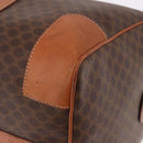 CELINE Macadam Canvas Boston Bag PVC Leather Brown Gold Auth ki6673-17