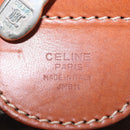 CELINE Macadam Canvas Boston Bag PVC Leather Brown Gold Auth ki6673-12