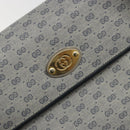 GUCCI Micro GG Supreme Hand Bag PVC Navy Gold 000 46 4857 Auth ki6678A-14