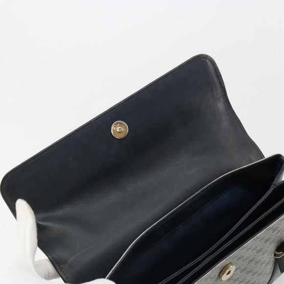 GUCCI Micro GG Supreme Hand Bag PVC Navy Gold 000 46 4857 Auth ki6678A