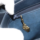 GUCCI Micro GG Supreme Hand Bag PVC Navy Gold 000 46 4857 Auth ki6678A-20