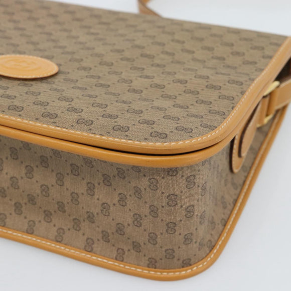 GUCCI Micro GG Supreme Shoulder Bag PVC Beige Gold 001 104 0915 Auth ki6679A