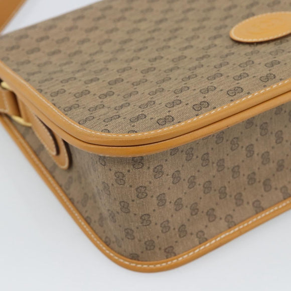 GUCCI Micro GG Supreme Shoulder Bag PVC Beige Gold 001 104 0915 Auth ki6679A