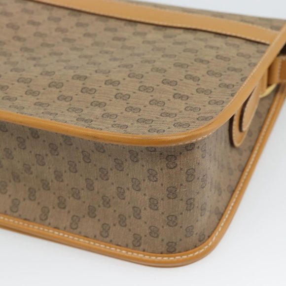 GUCCI Micro GG Supreme Shoulder Bag PVC Beige Gold 001 104 0915 Auth ki6679A