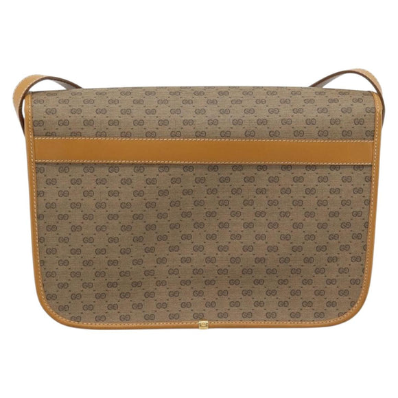 GUCCI Micro GG Supreme Shoulder Bag PVC Beige Gold 001 104 0915 Auth ki6679A