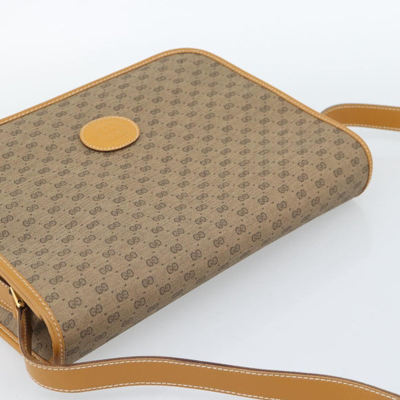 GUCCI Micro GG Supreme Shoulder Bag PVC Beige Gold 001 104 0915 Auth ki6679A