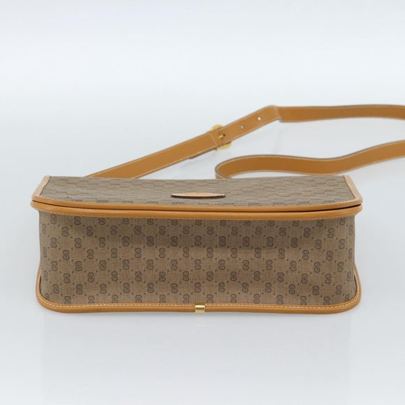 GUCCI Micro GG Supreme Shoulder Bag PVC Beige Gold 001 104 0915 Auth ki6679A
