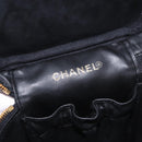 CHANEL COCO Mark Vanity Hand Bag Caviar Skin Black Gold CC Auth ki6681M-8