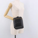 CHANEL COCO Mark Vanity Hand Bag Caviar Skin Black Gold CC Auth ki6681M-24