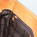CELINE Macadam Canvas Umhängetasche PVC Leder Braun Gold Auth ki6682A-22