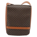 CELINE Macadam Canvas Umhängetasche PVC Leder Braun Gold Auth ki6682A-13
