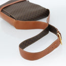 CELINE Macadam Canvas Umhängetasche PVC Leder Braun Gold Auth ki6682A-7