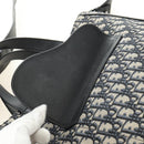 Christian Dior Trotter Canvas Hand Bag 2way Navy Silver Auth ki6683SAM-17