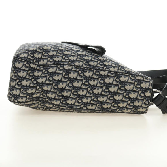 Christian Dior Trotter Canvas Hand Bag 2way Navy Silver Auth ki6683SAM