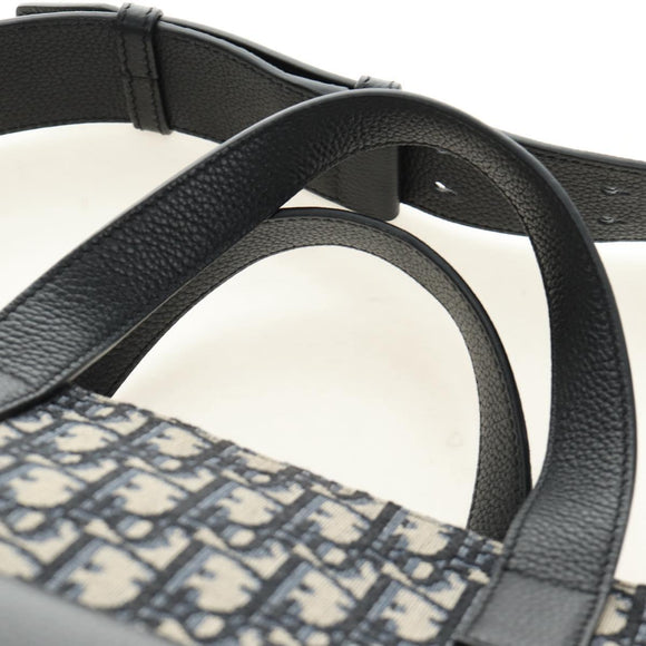 Christian Dior Trotter Canvas Hand Bag 2way Navy Silver Auth ki6683SAM