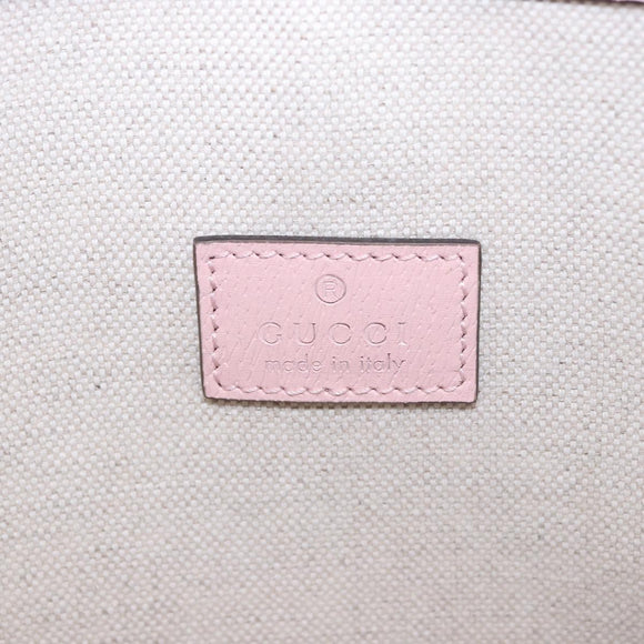GUCCI Pikarar KAWAII GG Animal Tote Bag Leather Pink 726762 Auth ki6684M
