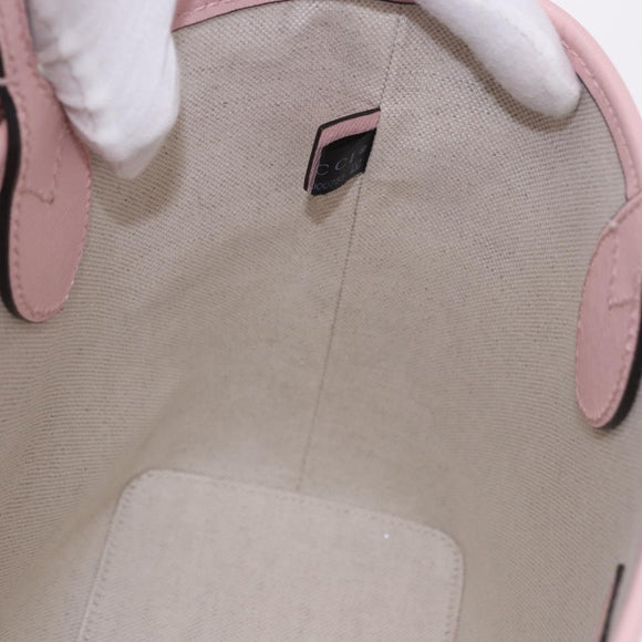 GUCCI Pikarar KAWAII GG Animal Tote Bag Leather Pink 726762 Auth ki6684M