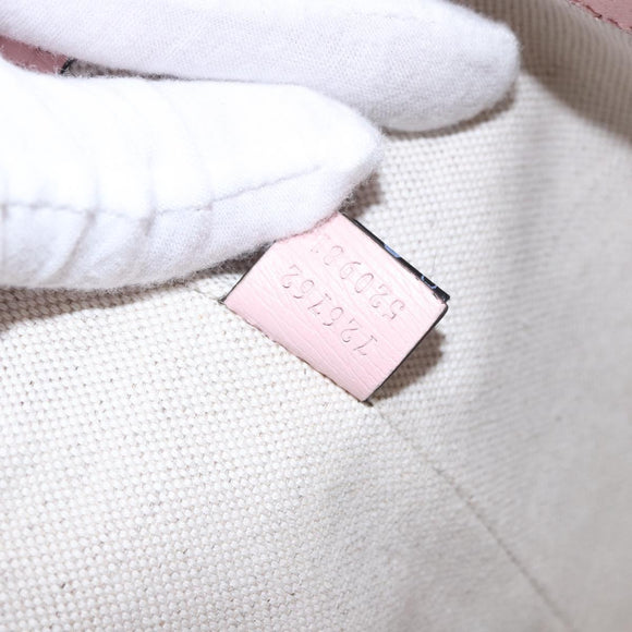 GUCCI Pikarar KAWAII GG Animal Tote Bag Leather Pink 726762 Auth ki6684M