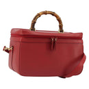Miu Miu Matelasse Vanity Shoulder Bag Leather 2way Red Gold Auth ki6687A-1