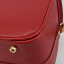 Miu Miu Matelasse Vanity Shoulder Bag Leather 2way Red Gold Auth ki6687A-12