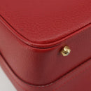Miu Miu Matelasse Vanity Shoulder Bag Leather 2way Red Gold Auth ki6687A-13