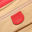 Miu Miu Matelasse Vanity Shoulder Bag Leather 2way Red Gold Auth ki6687A-19