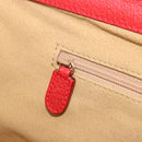 Miu Miu Matelasse Vanity Shoulder Bag Leather 2way Red Gold Auth ki6687A-23