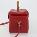 Miu Miu Matelasse Vanity Shoulder Bag Leather 2way Red Gold Auth ki6687A-4