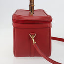 Miu Miu Matelasse Vanity Shoulder Bag Leather 2way Red Gold Auth ki6687A-5