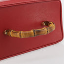 Miu Miu Matelasse Vanity Shoulder Bag Leather 2way Red Gold Auth ki6687A-7