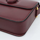 CARTIER Must Line Shoulder Bag Leather Bordeaux Gold Auth ki6688A-9