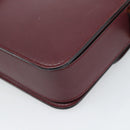 CARTIER Must Line Shoulder Bag Leather Bordeaux Gold Auth ki6688A-15
