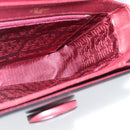 CARTIER Must Line Shoulder Bag Leather Bordeaux Gold Auth ki6688A-18