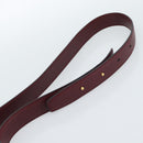 CARTIER Must Line Shoulder Bag Leather Bordeaux Gold Auth ki6688A-8