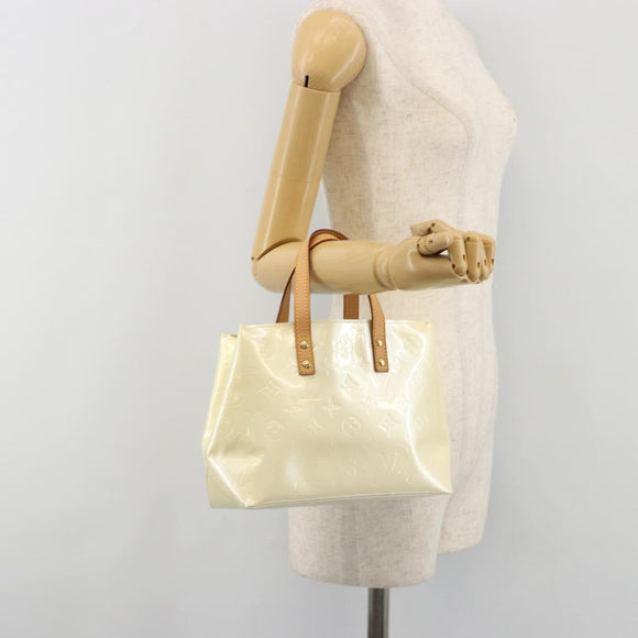 LOUIS VUITTON Monogram Vernis Reade PM Hand Bag Perle M91336 LV Auth ki6689V