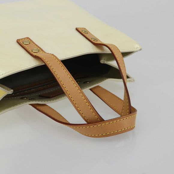LOUIS VUITTON Monogram Vernis Reade PM Hand Bag Perle M91336 LV Auth ki6689V