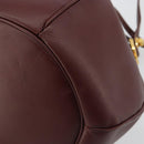 CARTIER Must Line Shoulder Bag Leather Bordeaux Gold Auth ki6690A-10