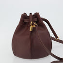 CARTIER Must Line Shoulder Bag Leather Bordeaux Gold Auth ki6690A-5