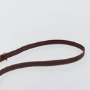 CARTIER Must Line Shoulder Bag Leather Bordeaux Gold Auth ki6690A-8