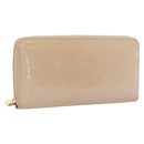 LOUIS VUITTON Vernis Zippy Wallet Wallet Rose Valerine M90419 LV Auth ki6691V-1