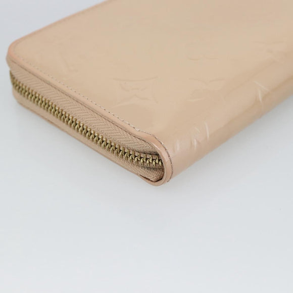 LOUIS VUITTON Vernis Zippy Wallet Wallet Rose Valerine M90419 LV Auth ki6691V